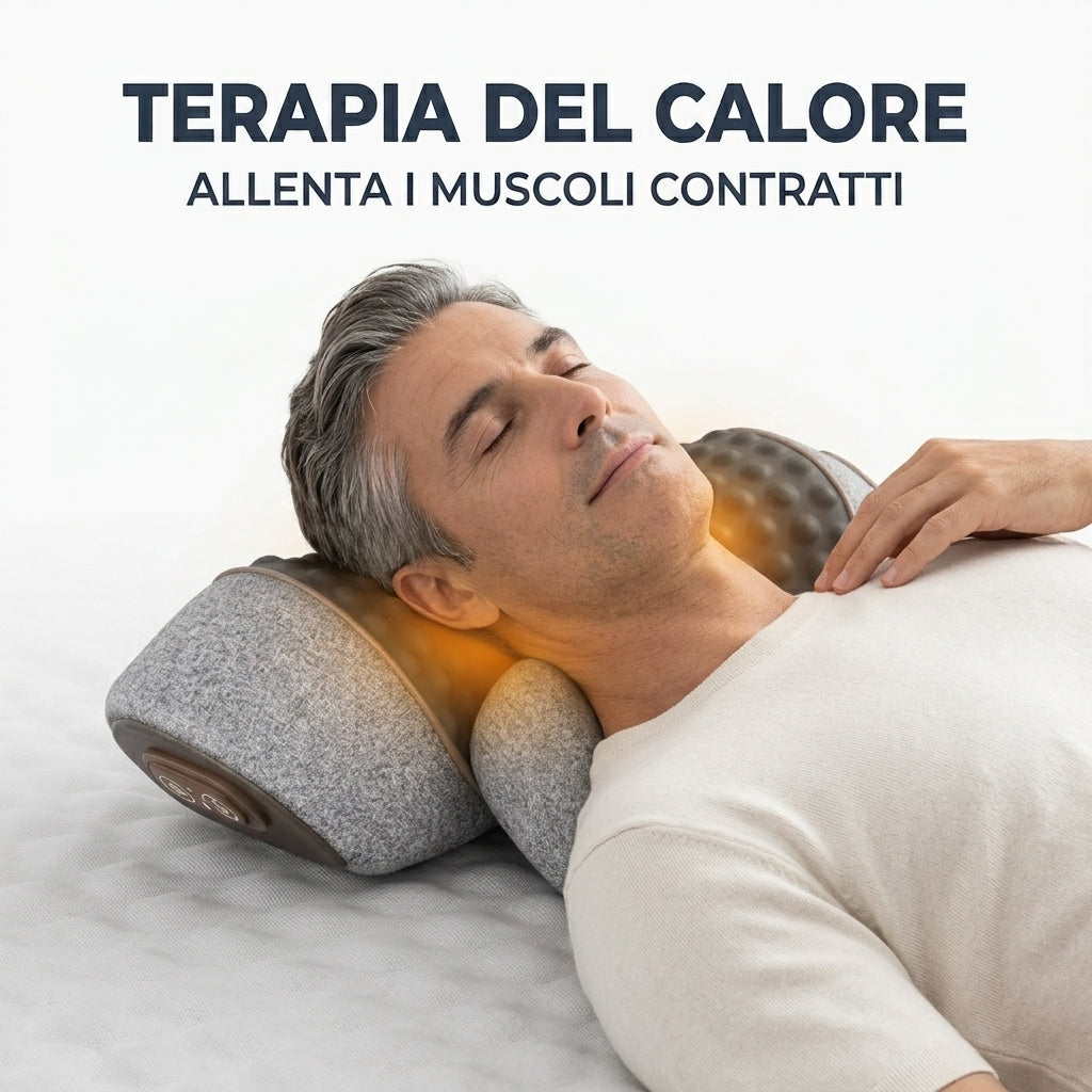 Calorya Cuscino Massaggiante Cervicale TractionRelax Pro con Calore